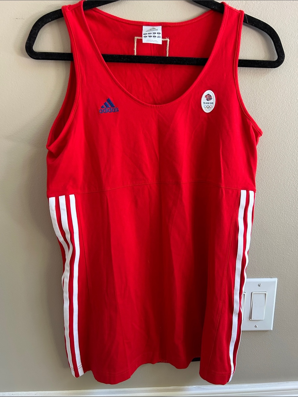 Adidas Team Great Britain Olympic Red Tank Top